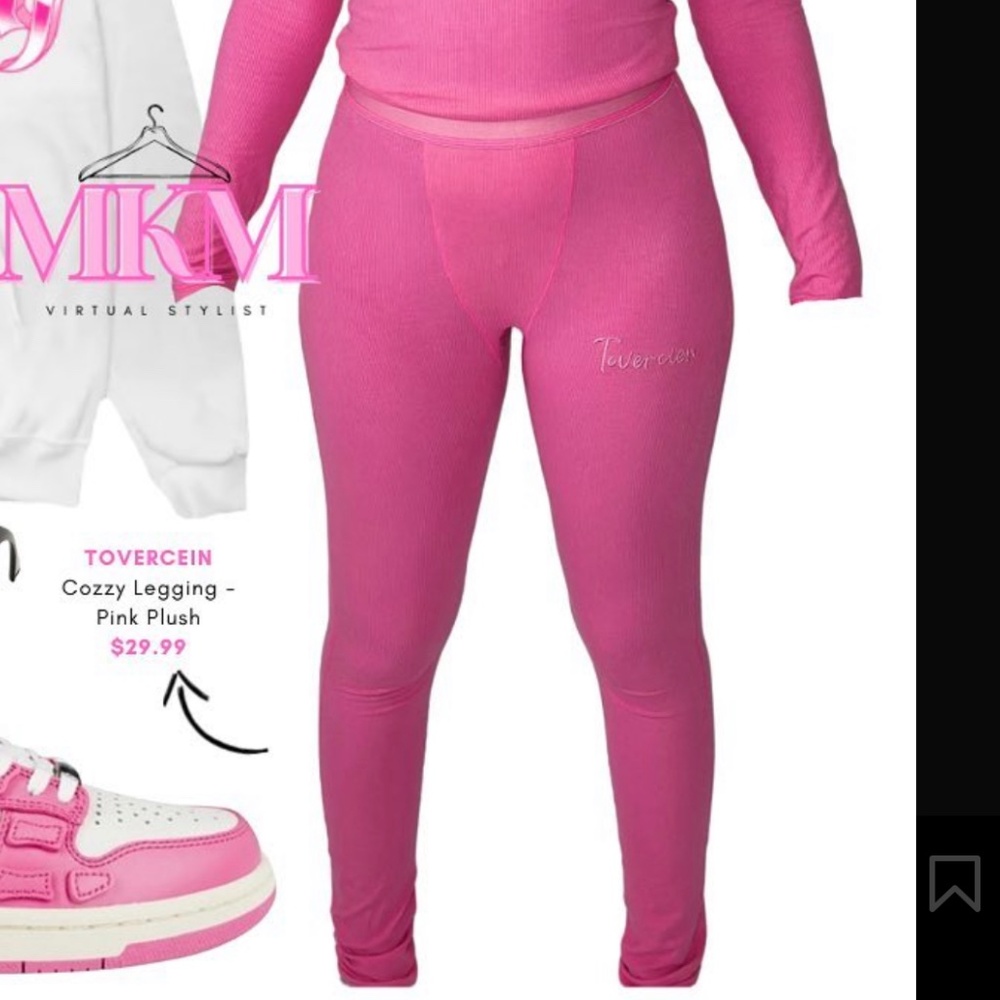 Pink Ribbed Set - Picture 2 of 2